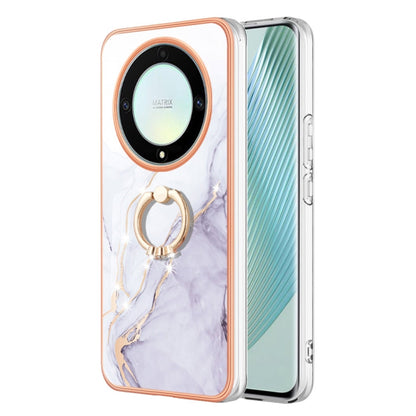 Electroplating Marble IMD TPU Phone Case with Ring Holder, For Honor Magic5 Pro, For Honor X8a, For Honor X9a / Magic5 Lite, For Honor X7a