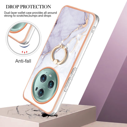 Electroplating Marble IMD TPU Phone Case with Ring Holder, For Honor Magic5 Pro, For Honor X8a, For Honor X9a / Magic5 Lite, For Honor X7a