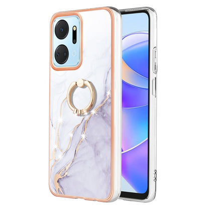Electroplating Marble IMD TPU Phone Case with Ring Holder, For Honor Magic5 Pro, For Honor X8a, For Honor X9a / Magic5 Lite, For Honor X7a