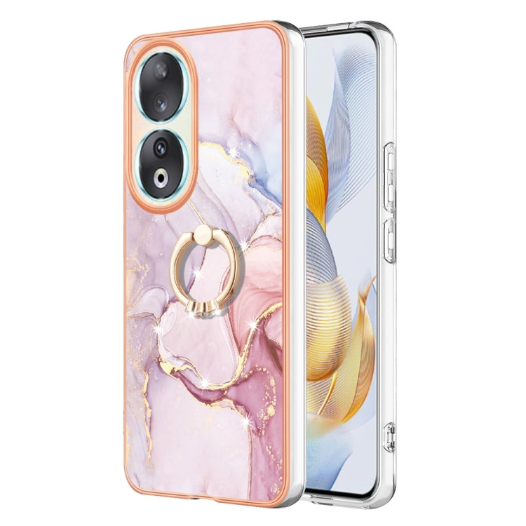 Electroplating Marble IMD TPU Phone Case with Ring Holder, For Honor X9b, For Honor X6a, For Honor 90 Lite 5G, For Honor 90 5G
