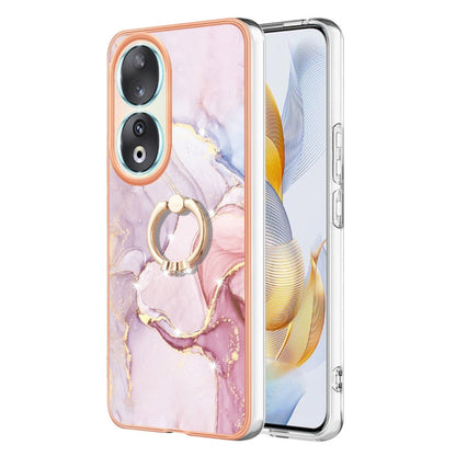 Electroplating Marble IMD TPU Phone Case with Ring Holder, For Honor X9b, For Honor X6a, For Honor 90 Lite 5G, For Honor 90 5G