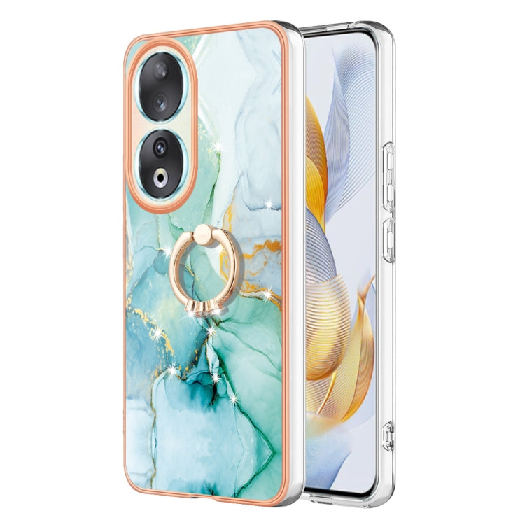 Electroplating Marble IMD TPU Phone Case with Ring Holder, For Honor X9b, For Honor X6a, For Honor 90 Lite 5G, For Honor 90 5G