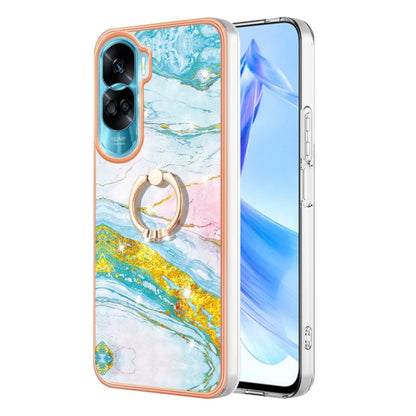Electroplating Marble IMD TPU Phone Case with Ring Holder, For Honor X9b, For Honor X6a, For Honor 90 Lite 5G, For Honor 90 5G
