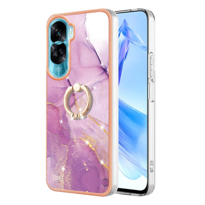 Electroplating Marble IMD TPU Phone Case with Ring Holder, For Honor X9b, For Honor X6a, For Honor 90 Lite 5G, For Honor 90 5G