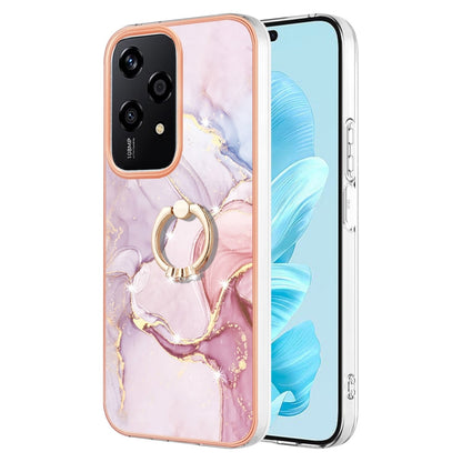 Electroplating Marble IMD TPU Phone Case with Ring Holder, For Honor X6b, For Honor 200 Lite Global, For Honor X7b 4G / 5G, For Honor X8b