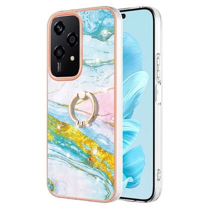 Electroplating Marble IMD TPU Phone Case with Ring Holder, For Honor X6b, For Honor 200 Lite Global, For Honor X7b 4G / 5G, For Honor X8b