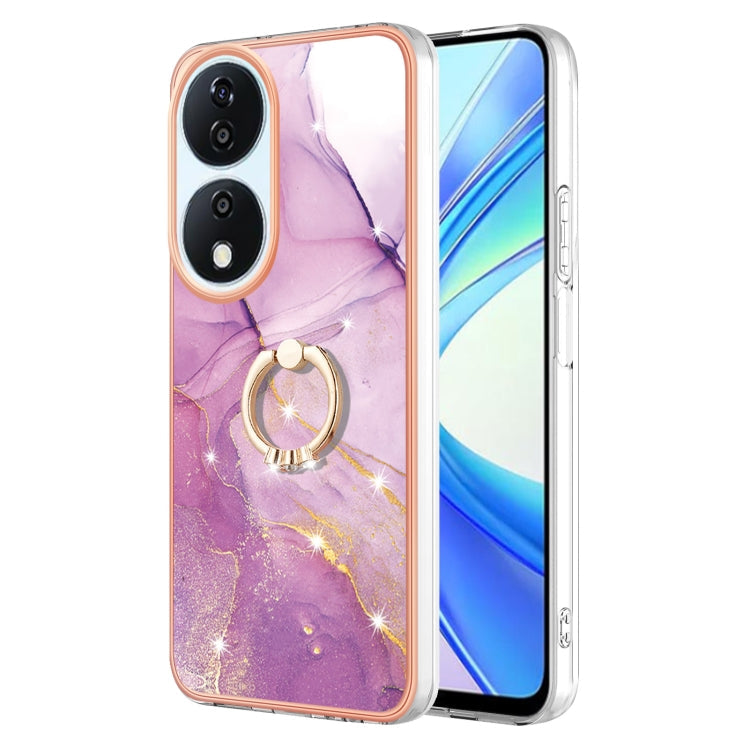 Electroplating Marble IMD TPU Phone Case with Ring Holder, For Honor X6b, For Honor 200 Lite Global, For Honor X7b 4G / 5G, For Honor X8b