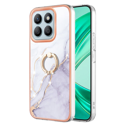 Electroplating Marble IMD TPU Phone Case with Ring Holder, For Honor X6b, For Honor 200 Lite Global, For Honor X7b 4G / 5G, For Honor X8b