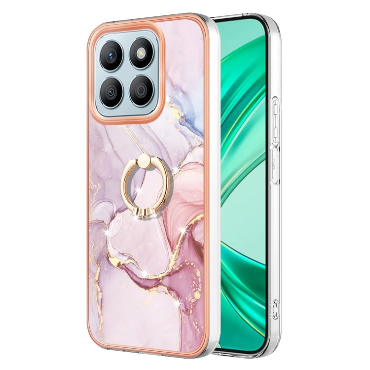 Electroplating Marble IMD TPU Phone Case with Ring Holder, For Honor X6b, For Honor 200 Lite Global, For Honor X7b 4G / 5G, For Honor X8b