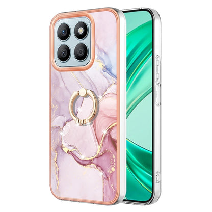 Electroplating Marble IMD TPU Phone Case with Ring Holder, For Honor X6b, For Honor 200 Lite Global, For Honor X7b 4G / 5G, For Honor X8b
