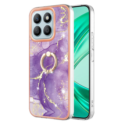 Electroplating Marble IMD TPU Phone Case with Ring Holder, For Honor X6b, For Honor 200 Lite Global, For Honor X7b 4G / 5G, For Honor X8b