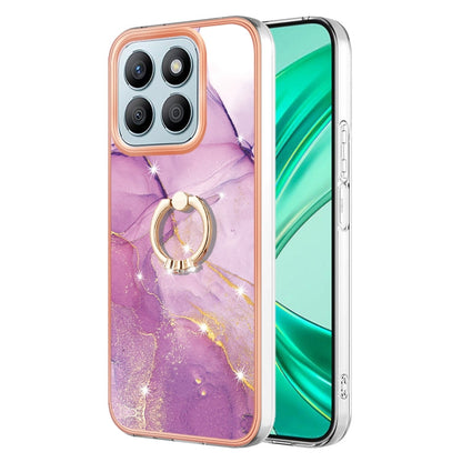 Electroplating Marble IMD TPU Phone Case with Ring Holder, For Honor X6b, For Honor 200 Lite Global, For Honor X7b 4G / 5G, For Honor X8b