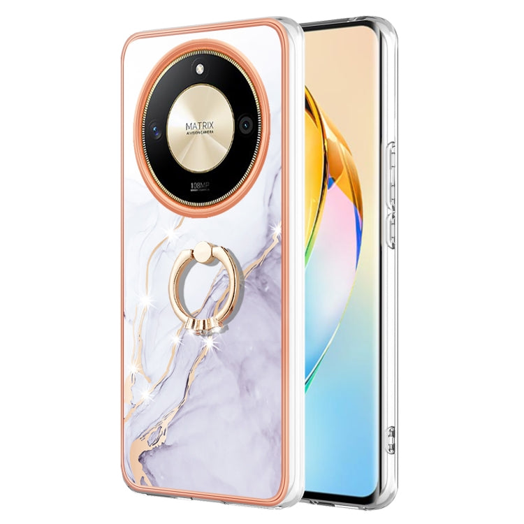 Electroplating Marble IMD TPU Phone Case with Ring Holder, For Honor X9b, For Honor X6a, For Honor 90 Lite 5G, For Honor 90 5G