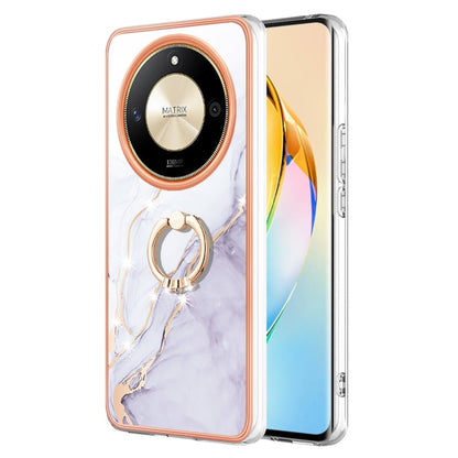 Electroplating Marble IMD TPU Phone Case with Ring Holder, For Honor X9b, For Honor X6a, For Honor 90 Lite 5G, For Honor 90 5G
