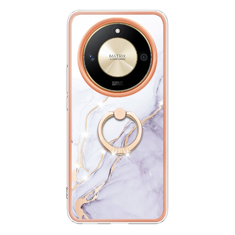 Electroplating Marble IMD TPU Phone Case with Ring Holder, For Honor X9b, For Honor X6a, For Honor 90 Lite 5G, For Honor 90 5G