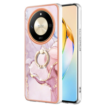 Electroplating Marble IMD TPU Phone Case with Ring Holder, For Honor X9b, For Honor X6a, For Honor 90 Lite 5G, For Honor 90 5G