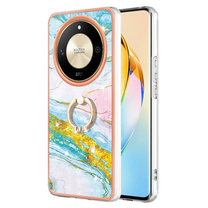 Electroplating Marble IMD TPU Phone Case with Ring Holder, For Honor X9b, For Honor X6a, For Honor 90 Lite 5G, For Honor 90 5G