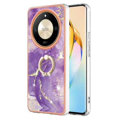 Electroplating Marble IMD TPU Phone Case with Ring Holder, For Honor X9b, For Honor X6a, For Honor 90 Lite 5G, For Honor 90 5G
