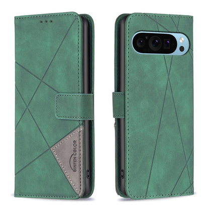 Magnetic Buckle Rhombus Texture Leather Phone Case, For Google Pixel 10a, For Google Pixel 9A, For Google Pixel 9 Pro, For Google Pixel 9