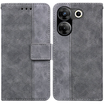 Geometric Embossed Leather Phone Case, For Tecno Camon 20 Pro 5G, For Tecno Pova 5, For Tecno Spark 10 5G, For Tecno Spark 10 Pro