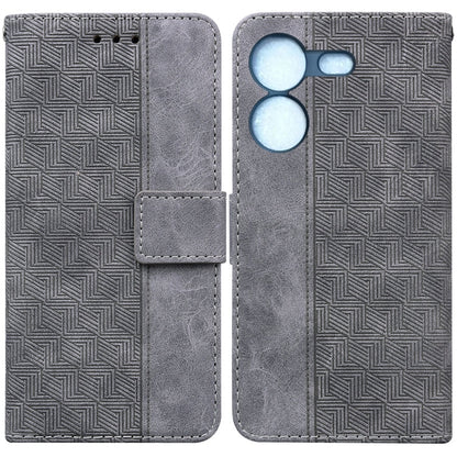 Geometric Embossed Leather Phone Case, For Tecno Camon 20 Pro 5G, For Tecno Pova 5, For Tecno Spark 10 5G, For Tecno Spark 10 Pro