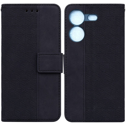 Geometric Embossed Leather Phone Case, For Tecno Camon 20 Pro 5G, For Tecno Pova 5, For Tecno Spark 10 5G, For Tecno Spark 10 Pro