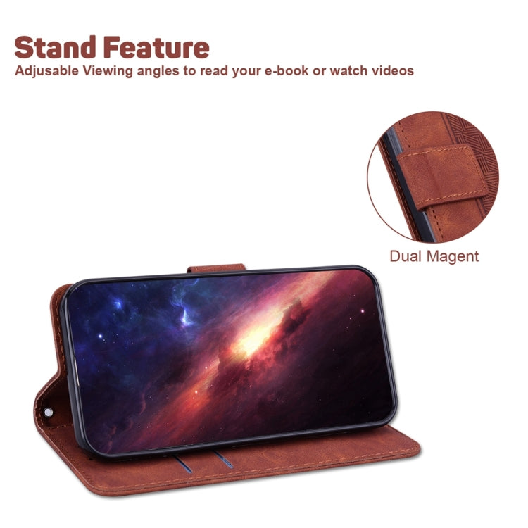 Geometric Embossed Leather Phone Case, For Tecno Spark 10 / Spark 10C