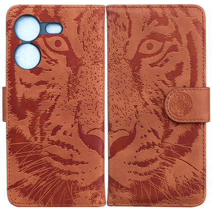 Tiger Embossing Pattern Flip Leather Phone Case, For Tecno Camon 20 Pro 5G, For Tecno Pova 5, For Tecno Spark 10 5G, For Tecno Spark 10 Pro