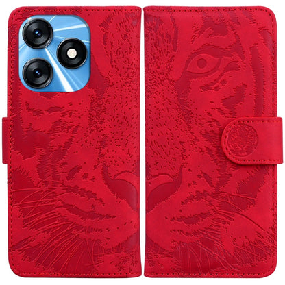 Tiger Embossing Pattern Flip Leather Phone Case, For Tecno Spark 10 / Spark 10C