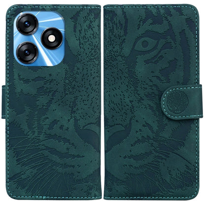 Tiger Embossing Pattern Flip Leather Phone Case, For Tecno Spark 10 / Spark 10C