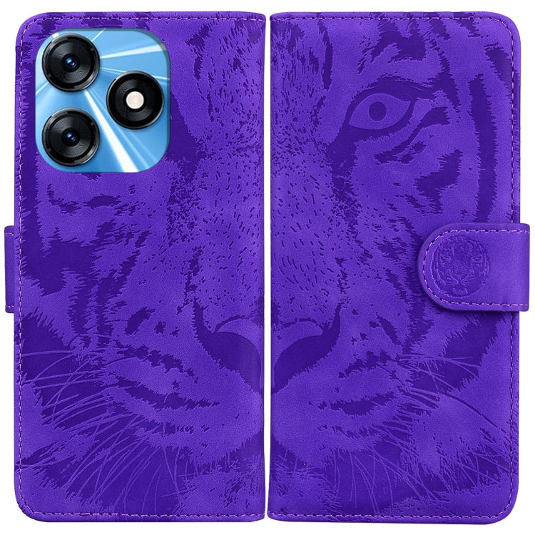 Tiger Embossing Pattern Flip Leather Phone Case, For Tecno Spark 10 / Spark 10C