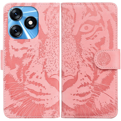 Tiger Embossing Pattern Flip Leather Phone Case, For Tecno Spark 10 / Spark 10C