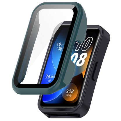 PC + Tempered Film Integrated Protective Watch Case, For Huawei Band 10 / 9 / 8