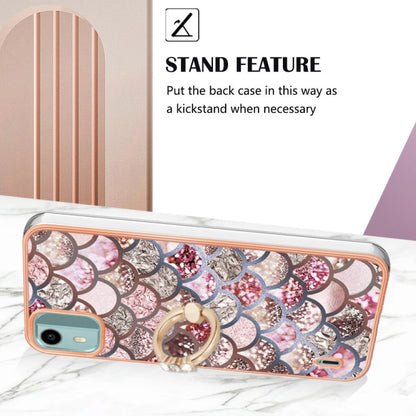 Electroplating IMD TPU Phone Case with Ring, For Nokia C12, For Nokia C31