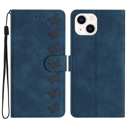 Seven Butterflies Embossed Leather Phone Case, For iPhone 13 mini, For iPhone 12, For iPhone 12 Pro Max, For iPhone 12 Pro