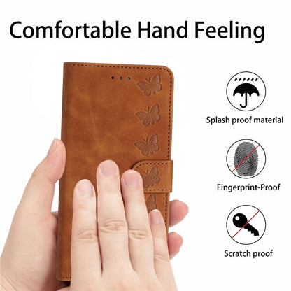 Seven Butterflies Embossed Leather Phone Case, For iPhone 15, For iPhone 14 Plus, For iPhone 14, For iPhone 14 Pro