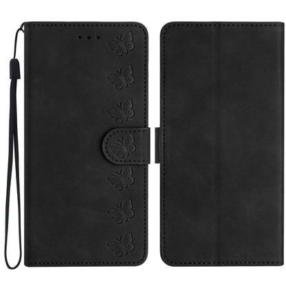 Seven Butterflies Embossed Leather Phone Case, For iPhone 16, For iPhone 15 Pro Max, For iPhone 15 Pro, For iPhone 15 Plus