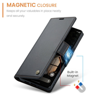 CaseMe 023 Butterfly Buckle Litchi Texture RFID Anti-theft Leather Phone Case, For Google Pixel 10 Pro XL / 9 Pro XL, For Google Pixel 10 / 10 Pro / 9, For Google Pixel 8a, For Google Pixel 8 Pro
