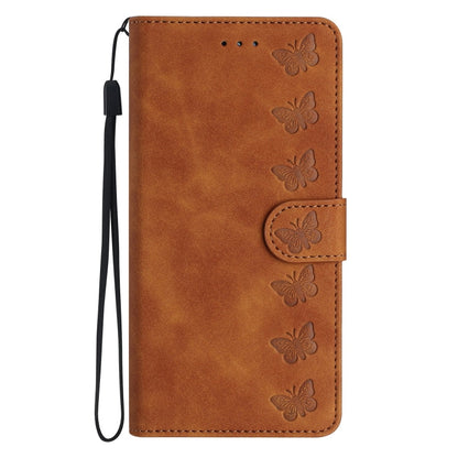 Seven Butterflies Embossed Leather Phone Case, For TCL 40 SE, For TCL 405 / 406 / 408
