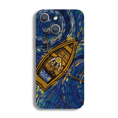 Precise Hole Oil Painting Pattern PC Phone Case, For iPhone 15 Plus, For iPhone 15