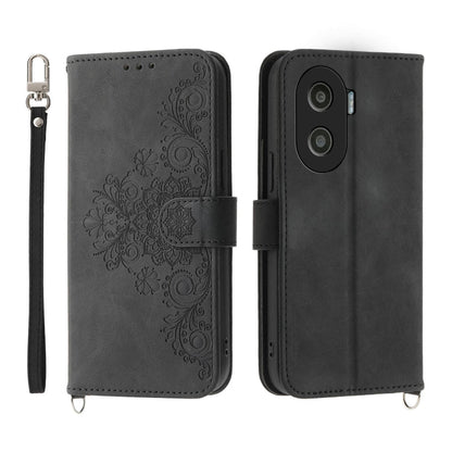 Skin Feel Flowers Embossed Wallet Leather Phone Case, For Honor X40i 5G / Play7T Pro, For Honor Magic5 Pro, For Honor Magic5, For Honor X8a 4G