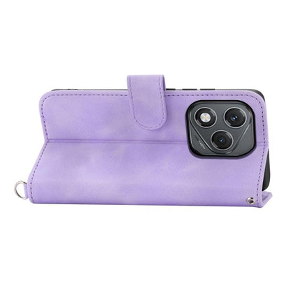 Skin Feel Flowers Embossed Wallet Leather Phone Case, For Honor 400 Lite Global, For Honor 400 Global 156.5mm, For Honor X8c 4G, For Honor X9c Global / Magic7 Lite