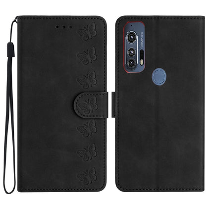 Seven Butterflies Embossed Leather Phone Case, For Motorola Moto G9, For Motorola Moto E 2020, For Motorola Edge+ 2020, For Motorola Moto G8 Play