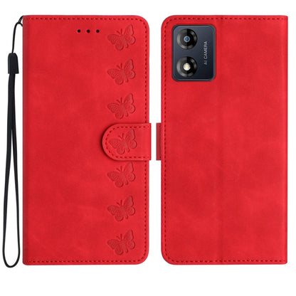 Seven Butterflies Embossed Leather Phone Case, For Motorola Moto G14 4G, For Motorola Edge 40, For Motorola Moto G13, For Motorola Moto E13
