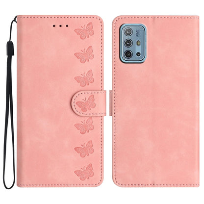 Seven Butterflies Embossed Leather Phone Case, For Motorola Moto G31, For Motorola Moto G60, For Motorola Moto G10, For Motorola Moto G50