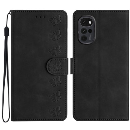 Seven Butterflies Embossed Leather Phone Case, For Motorola Moto E32, For Motorola Moto G52, For Motorola Moto G22, For Motorola Moto E20