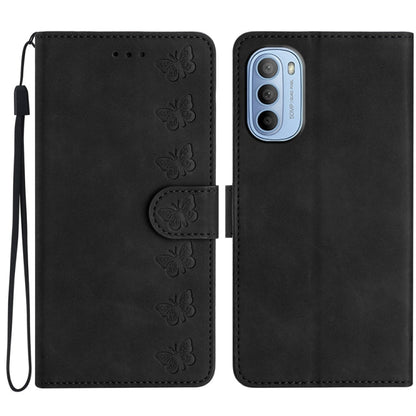 Seven Butterflies Embossed Leather Phone Case, For Motorola Moto G73, For Motorola Moto E22, For Motorola Moto G42, For Motorola Moto G62