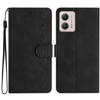 Seven Butterflies Embossed Leather Phone Case, For Motorola Moto G73, For Motorola Moto E22, For Motorola Moto G42, For Motorola Moto G62