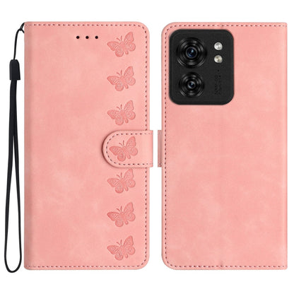 Seven Butterflies Embossed Leather Phone Case, For Motorola Moto G14 4G, For Motorola Edge 40, For Motorola Moto G13, For Motorola Moto E13