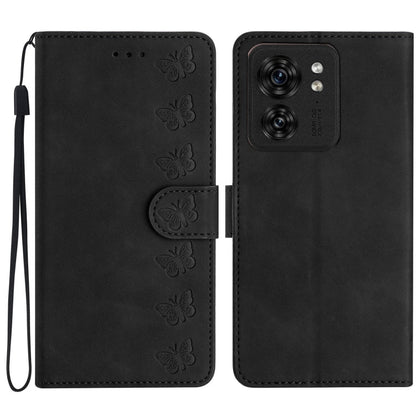 Seven Butterflies Embossed Leather Phone Case, For Motorola Moto G14 4G, For Motorola Edge 40, For Motorola Moto G13, For Motorola Moto E13